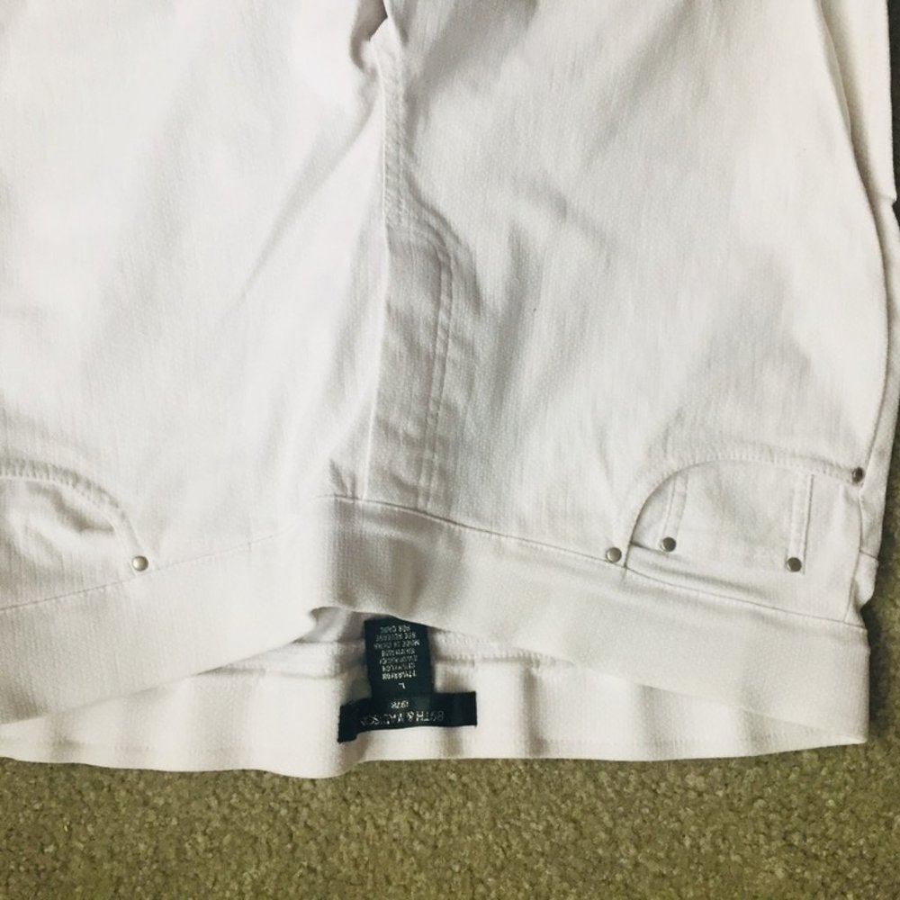Ready for Summer..comfy white pants, waffle finish
